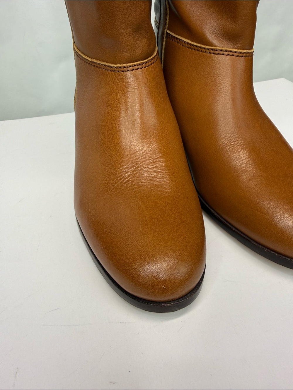 New Veronica Beard Dwyer Boot Caramel Brown Wide Calf Sz 8 - Picture 10 of 16